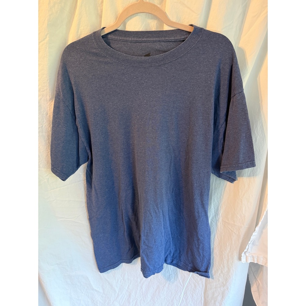 Hanes Mens T-Shirt Bundle Lot of 2 Premium ComfortSoft Gray Blue Large L Tee